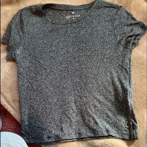 aerie soft crop shirt